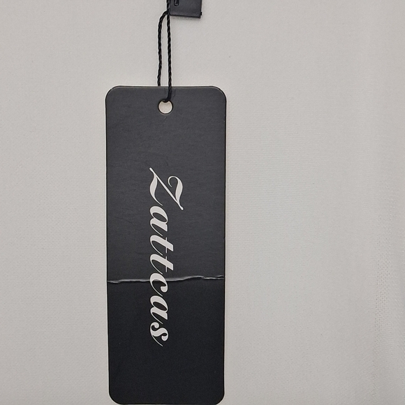 NWT Zattcas White Formal Dress With Ruching & Ruffles  Size L - Picture 10 of 10